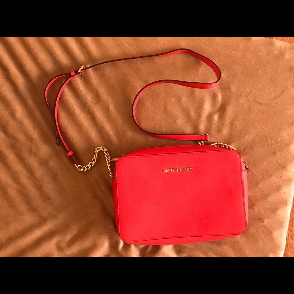 Red Michael Kors cross body
